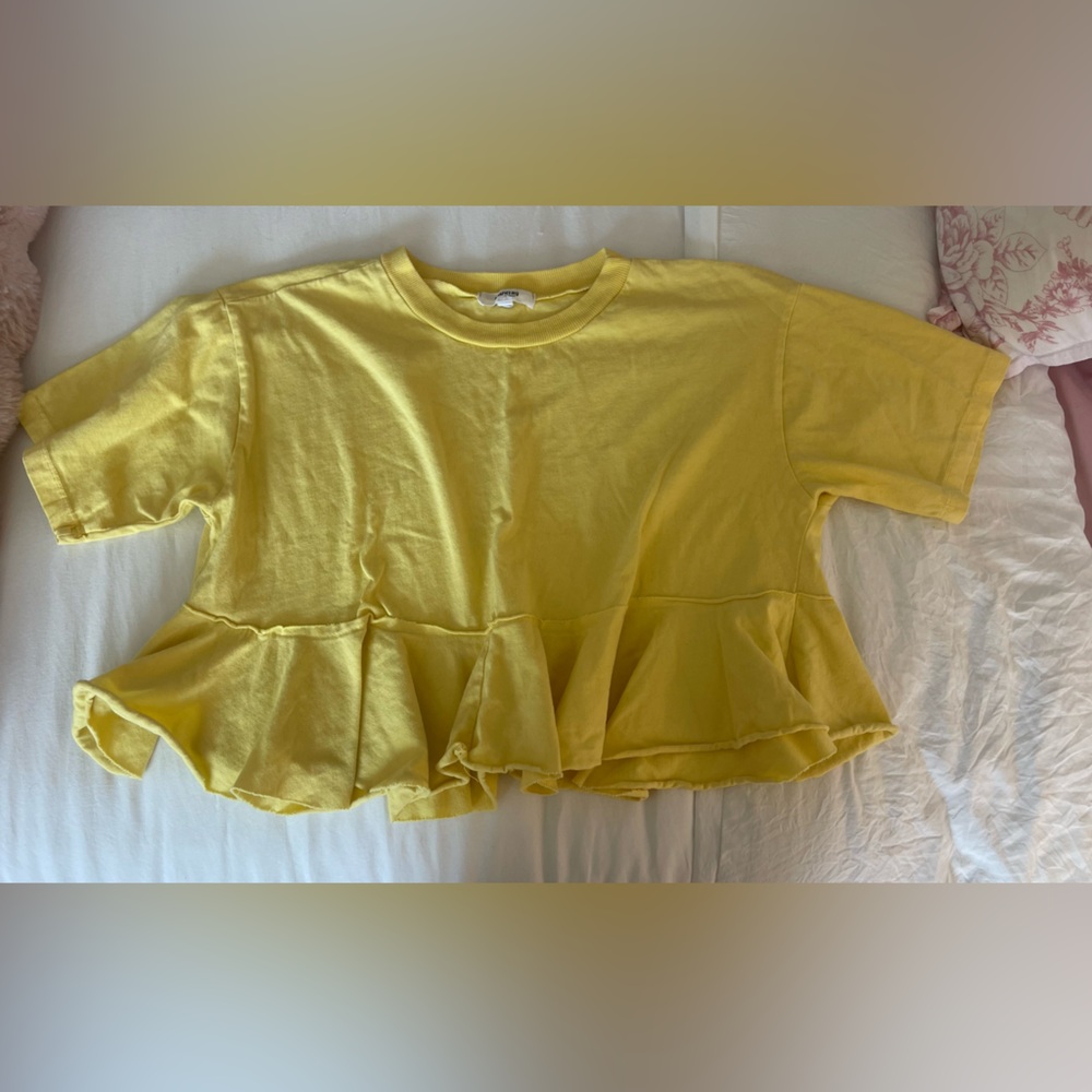 Yellow Ruffle Top